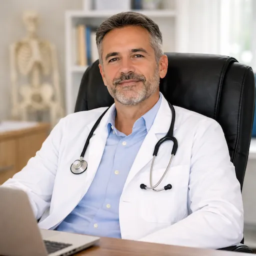 Médico relaxado com mais tempo para cuidar dos pacientes